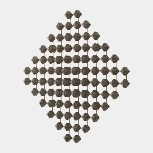 Ramus Wall Art-Wood/Brass