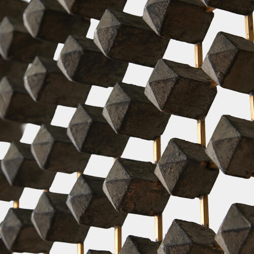 Ramus Wall Art-Wood/Brass