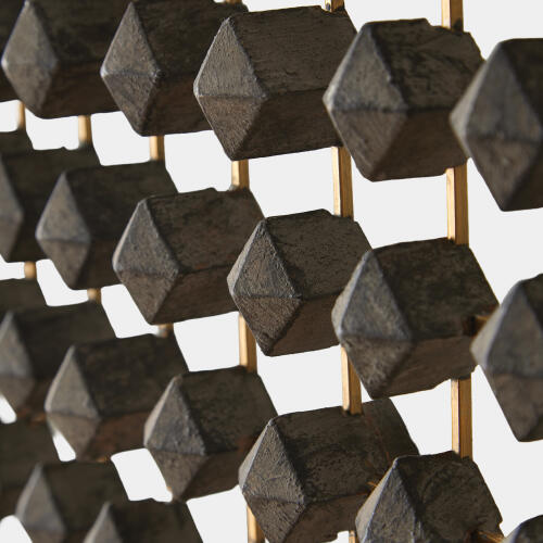 Ramus Wall Art-Wood/Brass
