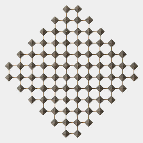 Ramus Wall Art-Wood/Brass