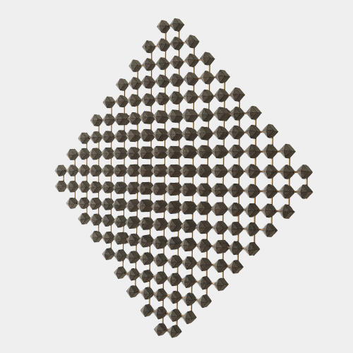 Ramus Wall Art-Wood/Brass