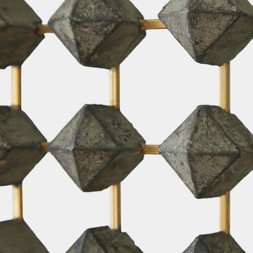 Ramus Wall Art-Wood/Brass