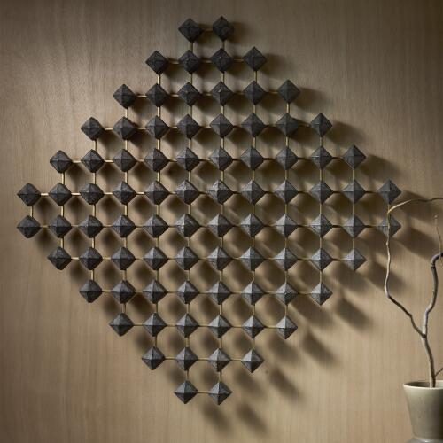 Ramus Wall Art-Wood/Brass