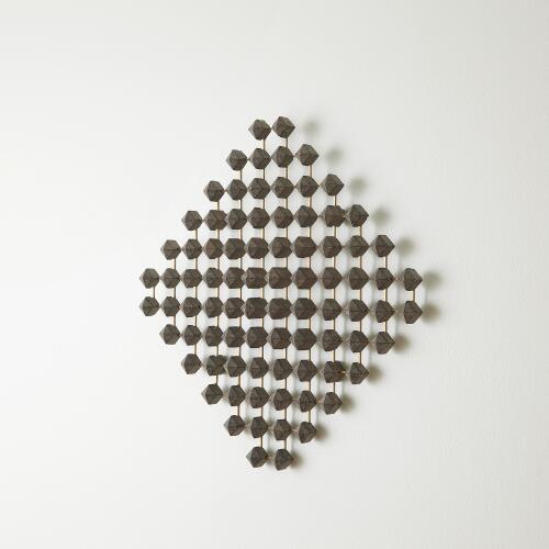 Ramus Wall Art-Wood/Brass