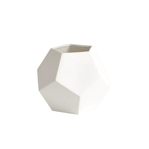 Faceted Vase-Matte White