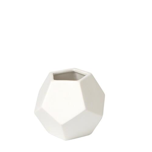 Faceted Vase-Matte White