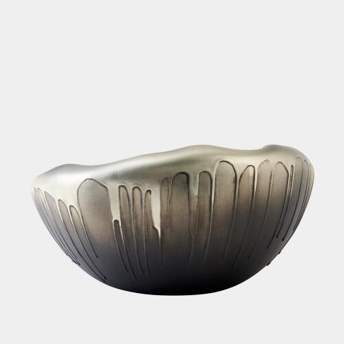 Selena Textured Silver and Graphite Bowl