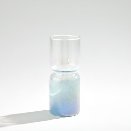 Nipped-In Vase-Clear/Blue