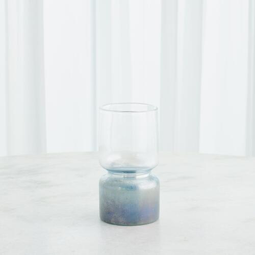 Nipped-In Vase-Clear/Blue