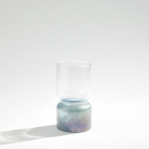 Nipped-In Vase-Clear/Blue
