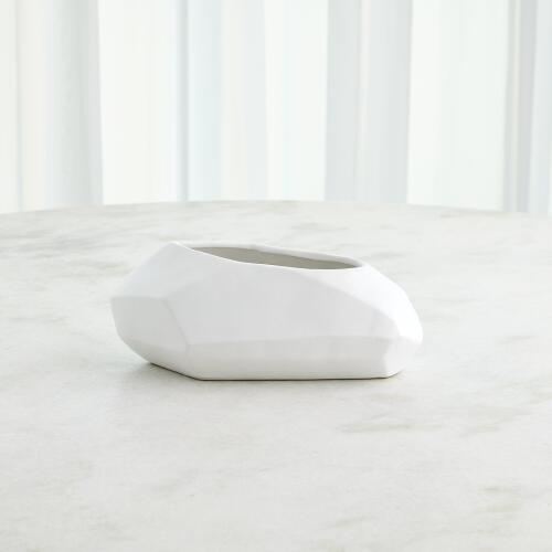 Geometric Angled Planter-White