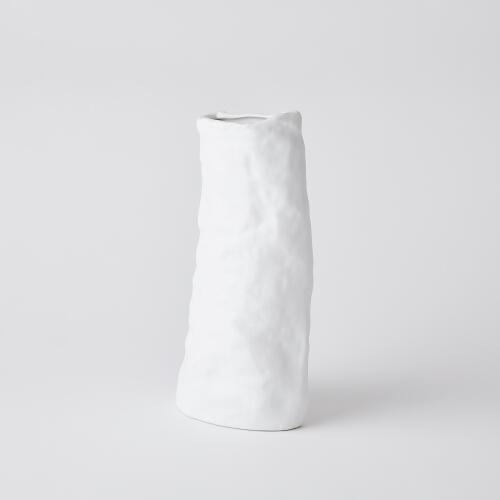 Irregular Ceramic Vase-White