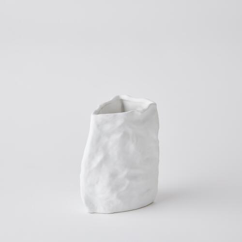 Irregular Ceramic Vase-White