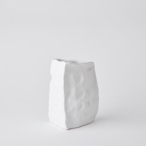 Irregular Ceramic Vase-White