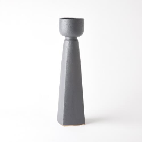Cupped Vase-Dark Grey