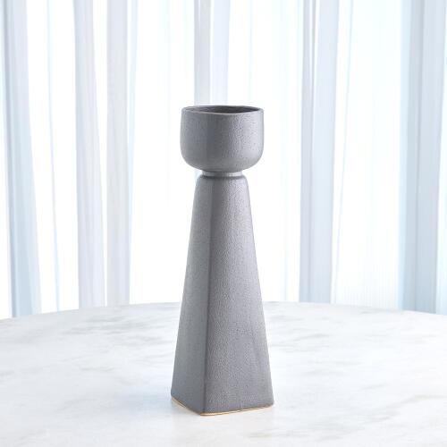Cupped Vase-Dark Grey
