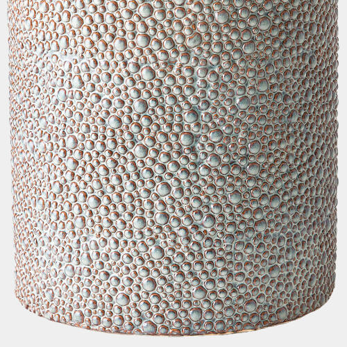 Ferradas Stone Stool-Shiny Gray/White
