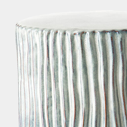 Bromily Texture Wave Stool-Shiney Gray