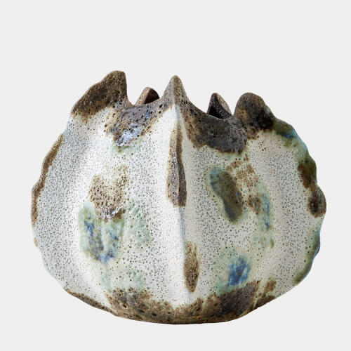 Ceramic Pinched Vase-Green