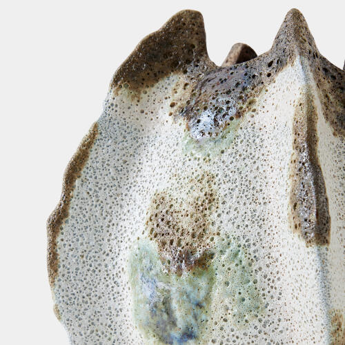 Ceramic Pinched Vase-Green