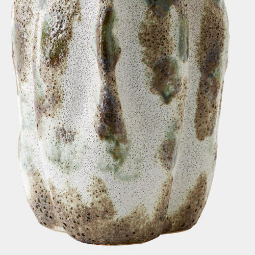 Ceramic Pinched Vase-Green