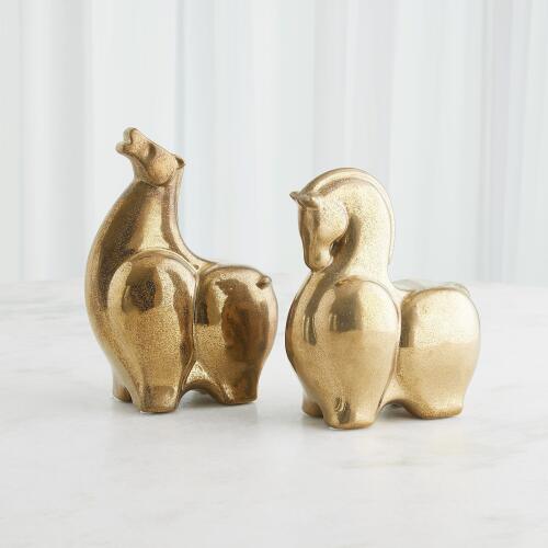 Greek Fat Horse-Head Up-Reactive Gold