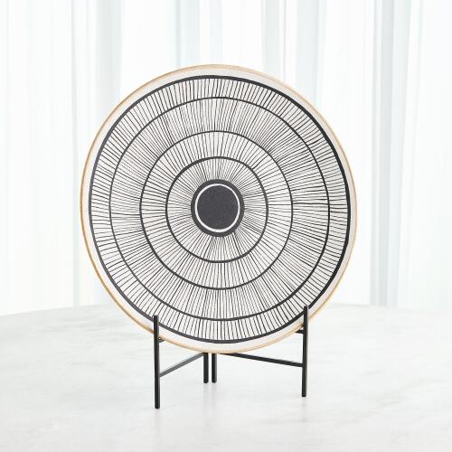 Medallion Black & Beige Charger