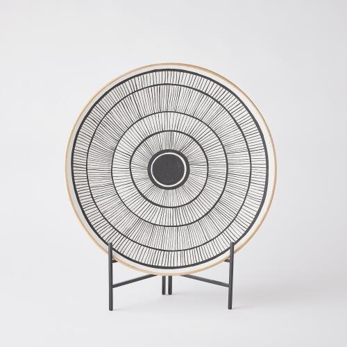 Medallion Black & Beige Charger