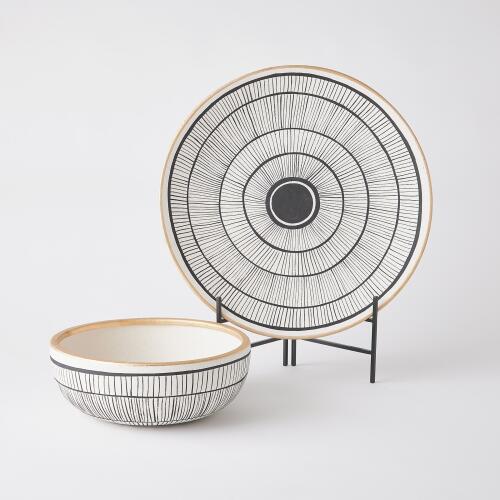 Medallion Black & Beige Bowl