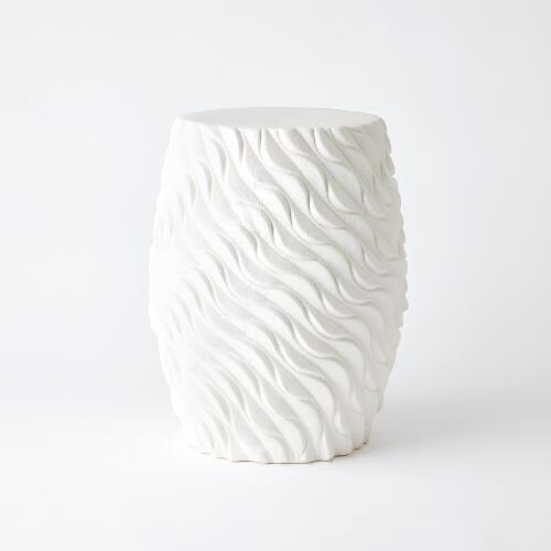 wave garden stool-white