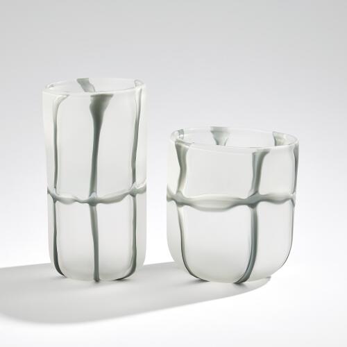 Crooked Line Grid Vase