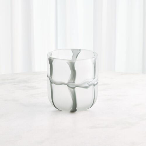 Crooked Line Grid Vase