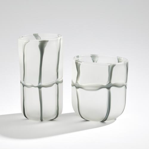Crooked Line Grid Vase