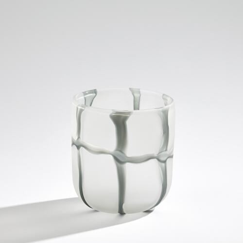 Crooked Line Grid Vase