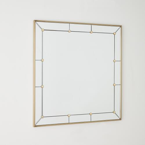 Brass Stud Mirror