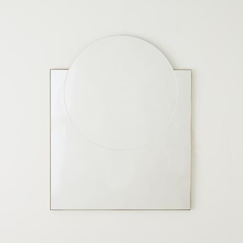 Square/Circle Mirror-Brushed Brass