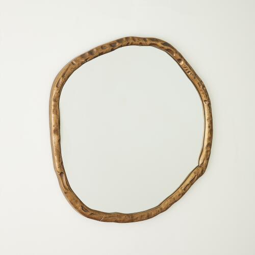 Fremmy Irregular Mirror-Antique Brass