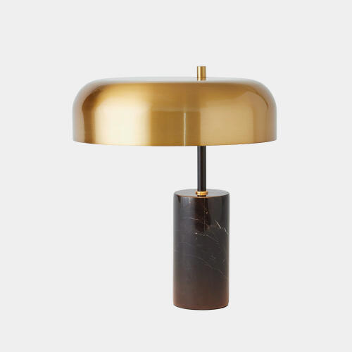 Carly Dome Table Lamp-Gold/Black