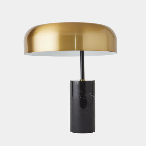 Carly Dome Table Lamp-Gold/Black