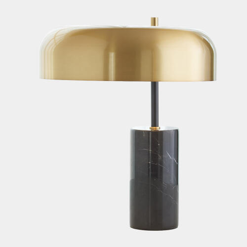 Carly Dome Table Lamp-Gold/Black