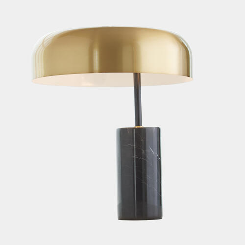 Carly Dome Table Lamp-Gold/Black