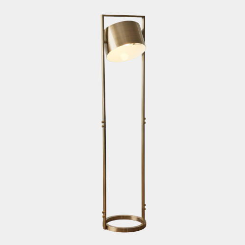 Key Light Metal Floor Lamp-Antique Brass