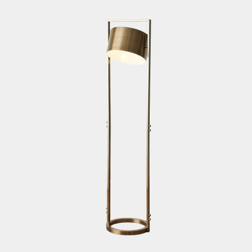 Key Light Metal Floor Lamp-Antique Brass