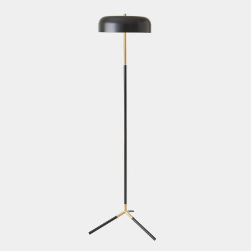 Carson Dome Floor Lamp-Black/Brass