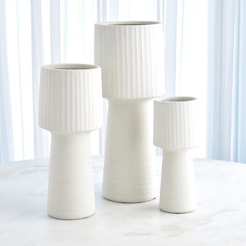 Torcia Tall Ribbed Top Vase
