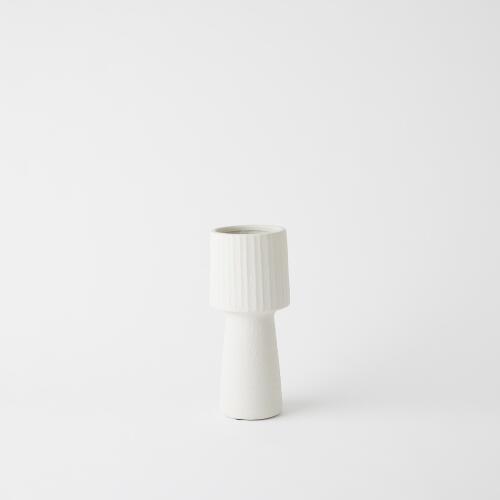 Tall Ribbed Top Vase