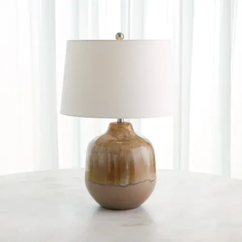 Magnus Earth Glazed Table Lamp-Brown