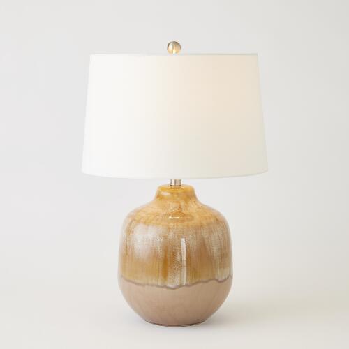Earth Glazed Table Lamp-Brown