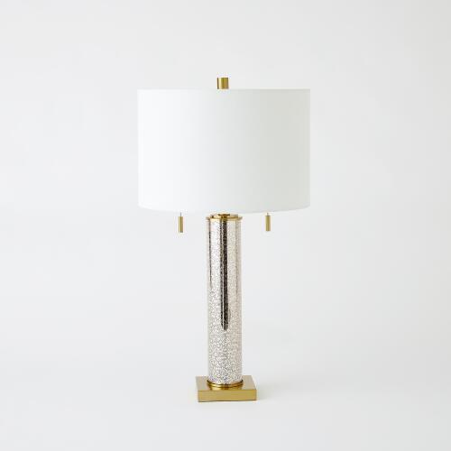 Mercury Glass Table Lamp-Silver
