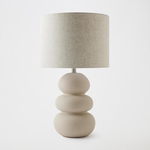 Ceramic Bubbled Lamp-Beige